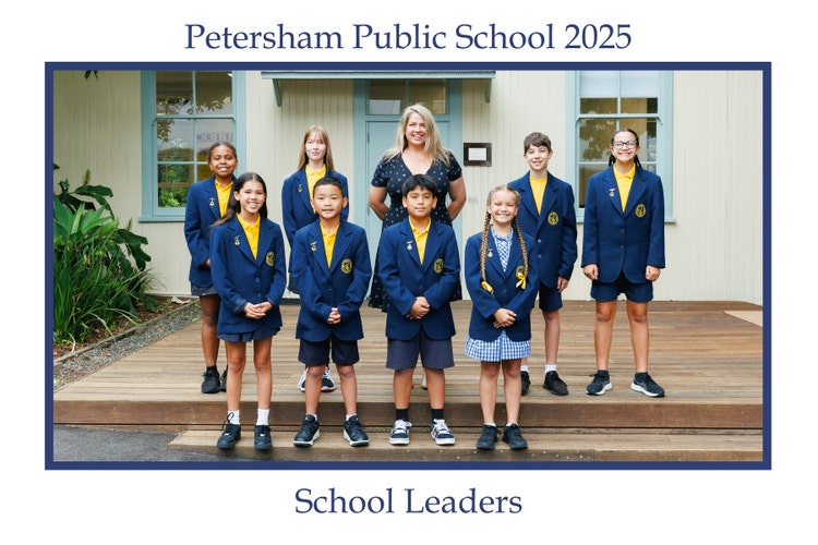 Image of the principal and student leaders