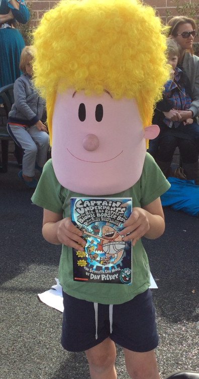 Image of student dressed as captain underpants for book week